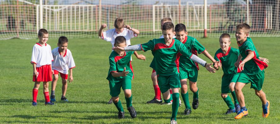 victory on Kids football match